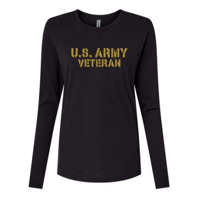 U.S. Army Veteran Womens Cotton Relaxed Long Sleeve T-Shirt