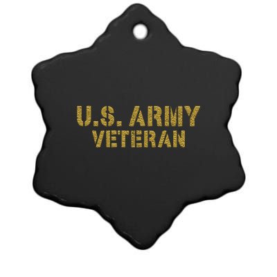 U.S. Army Veteran Ceramic Star Ornament