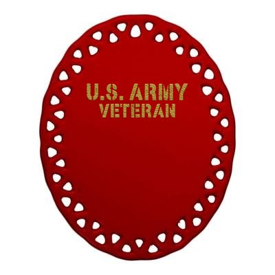 U.S. Army Veteran Ceramic Oval Ornament