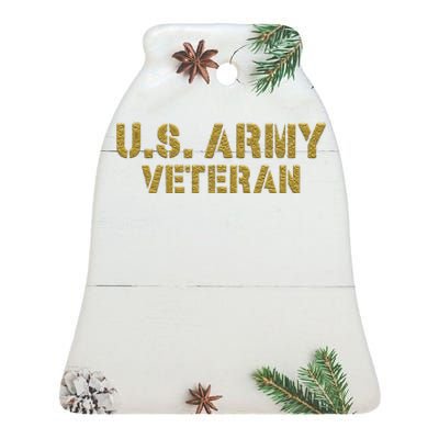 U.S. Army Veteran Ceramic Bell Ornament