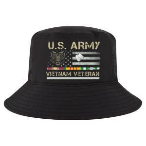 US Army Vietnam Veteran USA Flag  Veteran Vietnam Army Cool Comfort Performance Bucket Hat