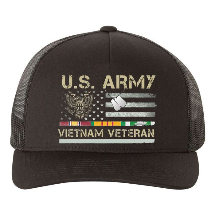 US Army Vietnam Veteran USA Flag  Veteran Vietnam Army Yupoong Adult 5-Panel Trucker Hat