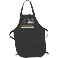 US Army Vietnam Veteran USA Flag  Veteran Vietnam Army Full-Length Apron With Pockets