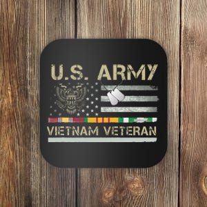 US Army Vietnam Veteran USA Flag  Veteran Vietnam Army Coaster