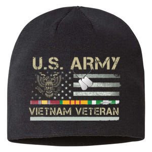 US Army Vietnam Veteran USA Flag  Veteran Vietnam Army Sustainable Beanie