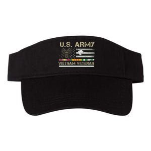 US Army Vietnam Veteran USA Flag  Veteran Vietnam Army Valucap Bio-Washed Visor