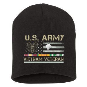 US Army Vietnam Veteran USA Flag  Veteran Vietnam Army Short Acrylic Beanie