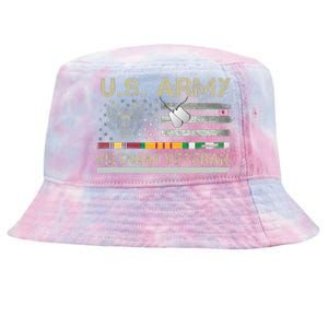 US Army Vietnam Veteran USA Flag  Veteran Vietnam Army Tie-Dyed Bucket Hat