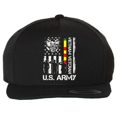 US Army Vietnam Veteran USA Flag | Veteran Vietnam Army Wool Snapback Cap