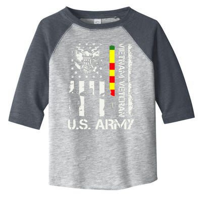 US Army Vietnam Veteran USA Flag | Veteran Vietnam Army Toddler Fine Jersey T-Shirt