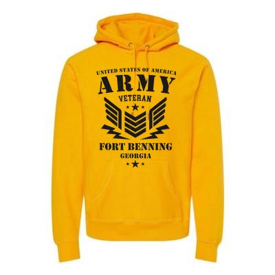 US Army Veteran Fort Benning Georgia Premium Hoodie