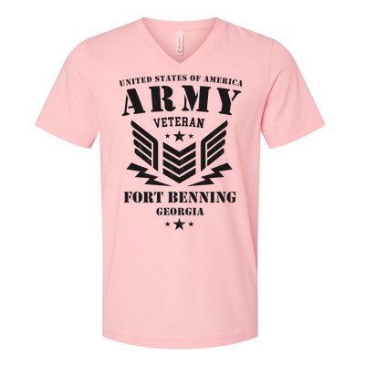 US Army Veteran Fort Benning Georgia V-Neck T-Shirt