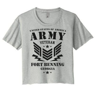 US Army Veteran Fort Benning Georgia Women's Crop Top Tee