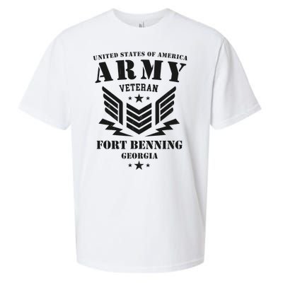 US Army Veteran Fort Benning Georgia Sueded Cloud Jersey T-Shirt