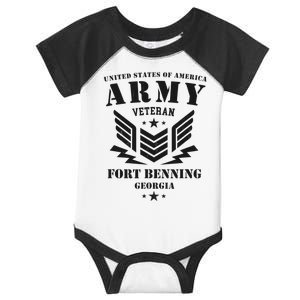 US Army Veteran Fort Benning Georgia Infant Baby Jersey Bodysuit