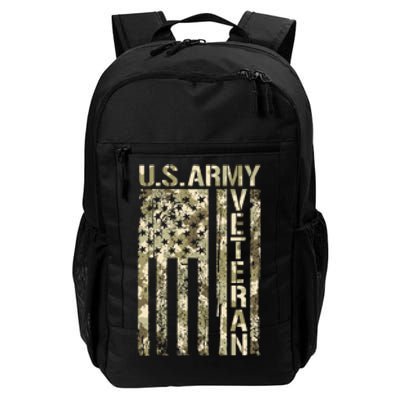 U.S. Army Veteran Camo U.S. Flag Army Veterans Daily Commute Backpack