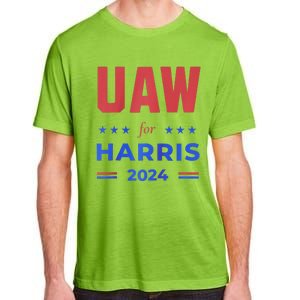 United Auto Workers For Harris 2024 Uaw Red Strike Kamala Raglan Adult ChromaSoft Performance T-Shirt