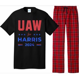 United Auto Workers For Harris 2024 Uaw Red Strike Kamala Raglan Pajama Set