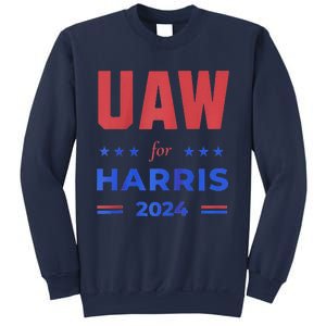 United Auto Workers For Harris 2024 Uaw Red Strike Kamala Raglan Sweatshirt