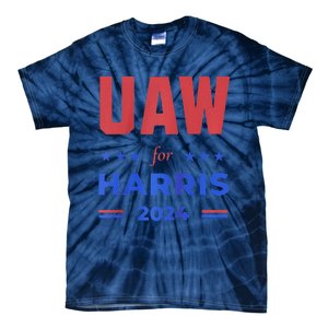 United Auto Workers For Harris 2024 Uaw Red Strike Kamala Raglan Tie-Dye T-Shirt