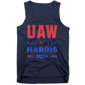 United Auto Workers For Harris 2024 Uaw Red Strike Kamala Raglan Tank Top