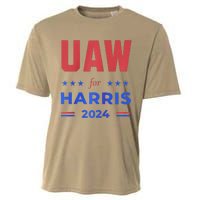 United Auto Workers For Harris 2024 Uaw Red Strike Kamala Raglan Cooling Performance Crew T-Shirt