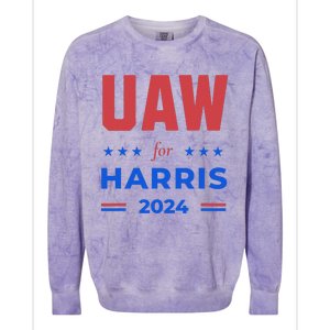 United Auto Workers For Harris 2024 Uaw Red Strike Kamala Colorblast Crewneck Sweatshirt