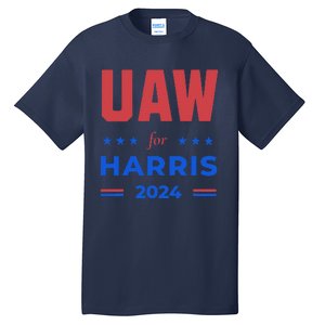 United Auto Workers For Harris 2024 Uaw Red Strike Kamala Tall T-Shirt