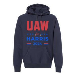 United Auto Workers For Harris 2024 Uaw Red Strike Kamala Premium Hoodie