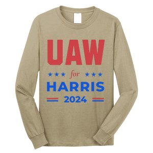 United Auto Workers For Harris 2024 Uaw Red Strike Kamala Long Sleeve Shirt