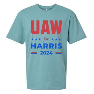 United Auto Workers For Harris 2024 Uaw Red Strike Kamala Sueded Cloud Jersey T-Shirt