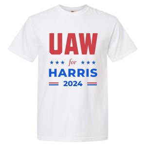 United Auto Workers For Harris 2024 Uaw Red Strike Kamala Garment-Dyed Heavyweight T-Shirt