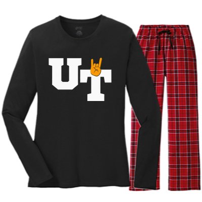 UT Austin Workout Gear Women's Long Sleeve Flannel Pajama Set 