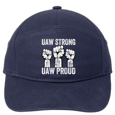 United Auto Workers UAW Strong UAW Proud UAW Strike 7-Panel Snapback Hat