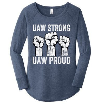 United Auto Workers UAW Strong UAW Proud UAW Strike Women's Perfect Tri Tunic Long Sleeve Shirt