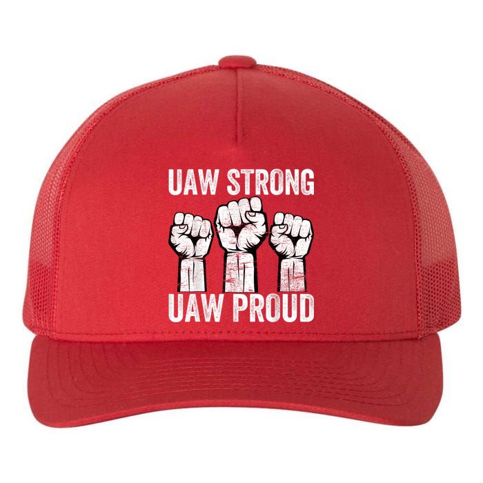 United Auto Workers UAW Strong UAW Proud UAW Strike Yupoong Adult 5-Panel Trucker Hat