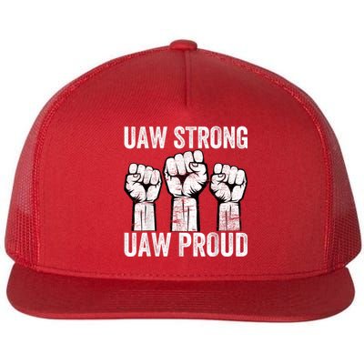 United Auto Workers UAW Strong UAW Proud UAW Strike Flat Bill Trucker Hat