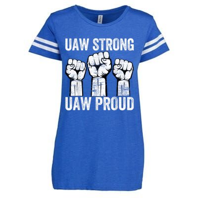 United Auto Workers UAW Strong UAW Proud UAW Strike Enza Ladies Jersey Football T-Shirt