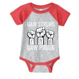 United Auto Workers UAW Strong UAW Proud UAW Strike Infant Baby Jersey Bodysuit