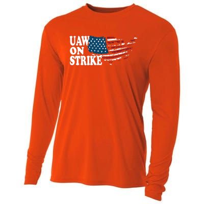 United Auto Workers Support | UAW On Strike Protest Cooling Performance Long Sleeve Crew