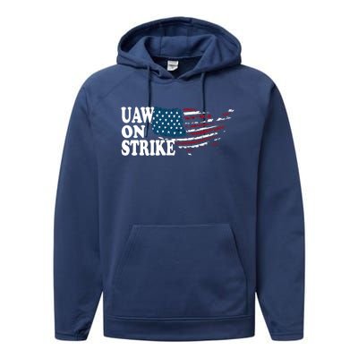 United Auto Workers Support | UAW On Strike Protest Performance Fleece Hoodie