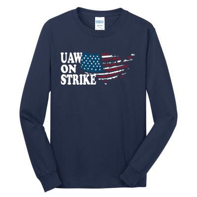 United Auto Workers Support | UAW On Strike Protest Tall Long Sleeve T-Shirt