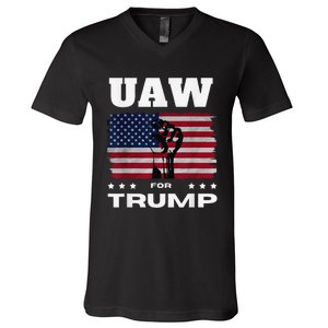 United Auto Workers For Donald Trump Uaw 2024 Election V-Neck T-Shirt