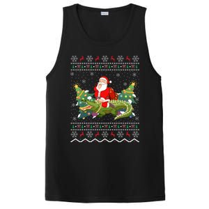 Ugly Alligator Xmas Gift Santa Riding Alligator Christmas Cool Gift PosiCharge Competitor Tank