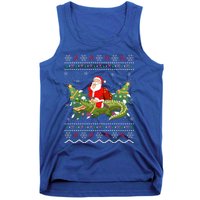 Ugly Alligator Xmas Gift Santa Riding Alligator Christmas Cool Gift Tank Top