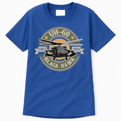 Uh60 Blackhawk Assault Helicopter Pilot Aviation Gift Tall T-Shirt