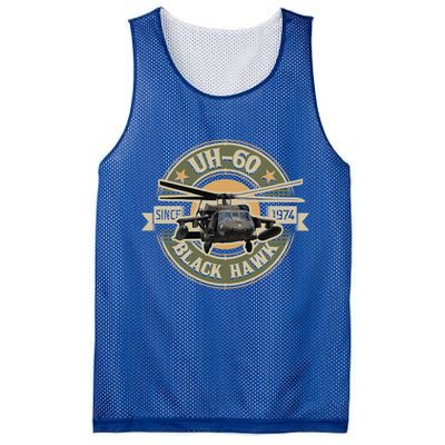 Uh60 Blackhawk Assault Helicopter Pilot Aviation Gift Mesh Reversible Basketball Jersey Tank