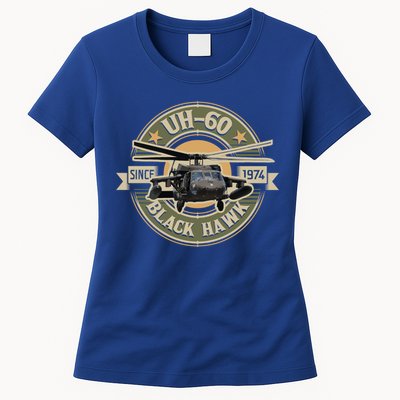Uh60 Blackhawk Assault Helicopter Pilot Aviation Gift Womens T-Shirt