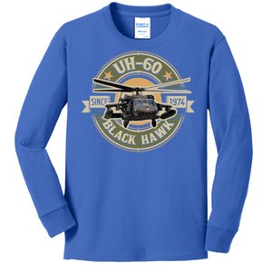 Uh60 Blackhawk Assault Helicopter Pilot Aviation Gift Kids Long Sleeve Shirt