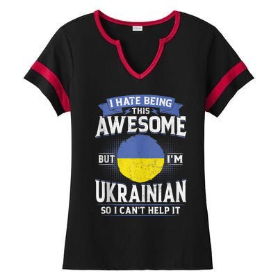 Ukraine Being Awesome Ukrainians Men & Women G Ladies Halftime Notch Neck Tee